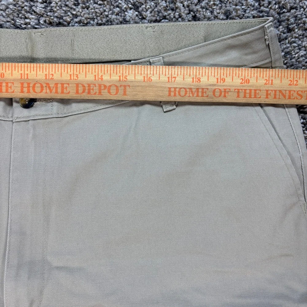 Wrangler Riata Men's 42x29 Khaki Tan Flat Front Cotton Twill Casual Pants